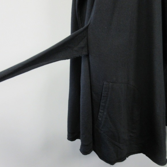 Vintage Lucky Brand Cardigan Women L Black Cotton Floral Embroidered Boho 450 - Picture 5 of 8